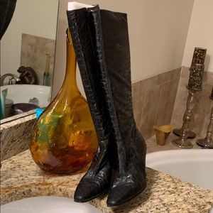 Stuart Weitzman Croc boots